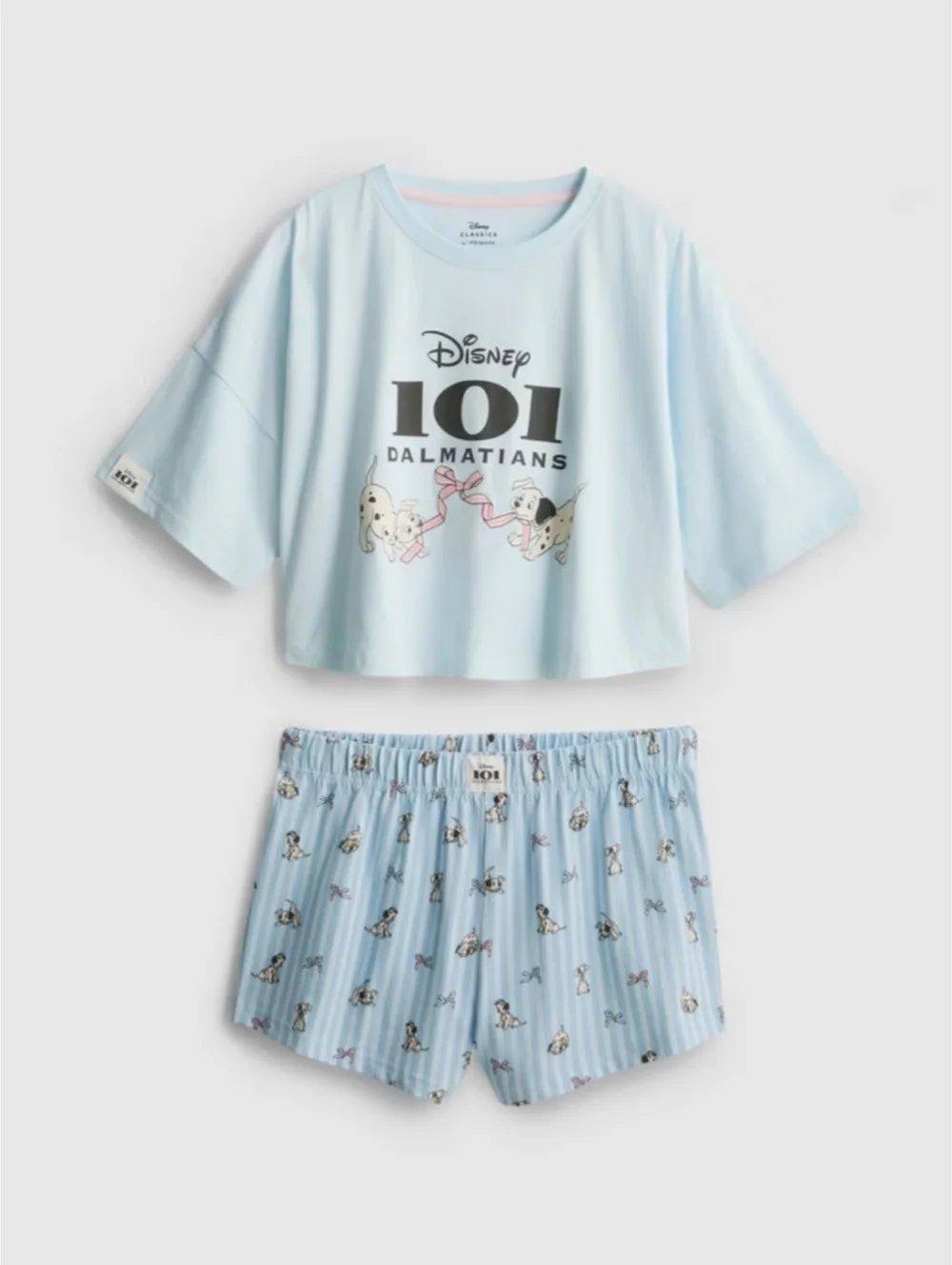 Disney 101 Dalmatians Light Blue Women Pajama Set, Primark - Picture 1 of 9